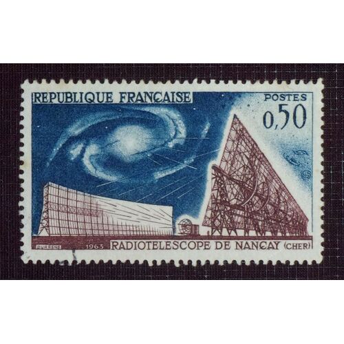 France N° 1362 Oblitéré De 1962 - 50c « Télécommunications Spatiales : Nançay - Radiotélescope »