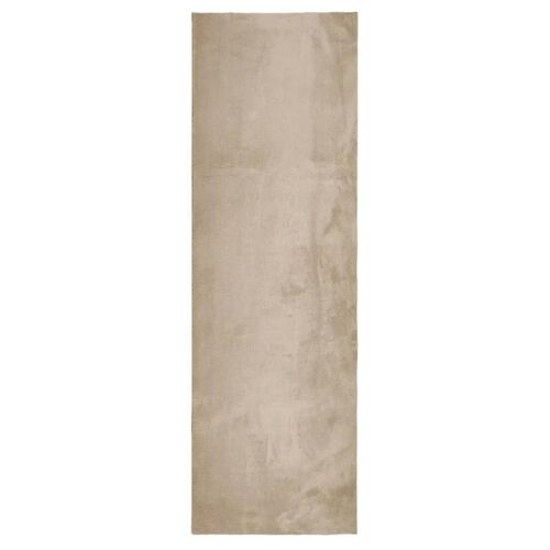 Vidaxl Tapis Huarte À Poils Courts Doux Et Lavable Sable 80x250 Cm