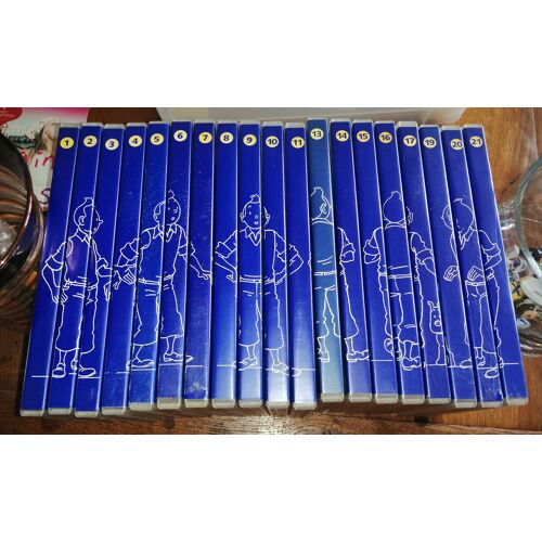 Lot De 19x Dvd Tintin L'Intégrale De 1 À 21 : Tintin Au Tibet ,Tintin En Amérique ,Le Lotus Bleu .......( Le 12 Et Le 18 Sont Manquants )