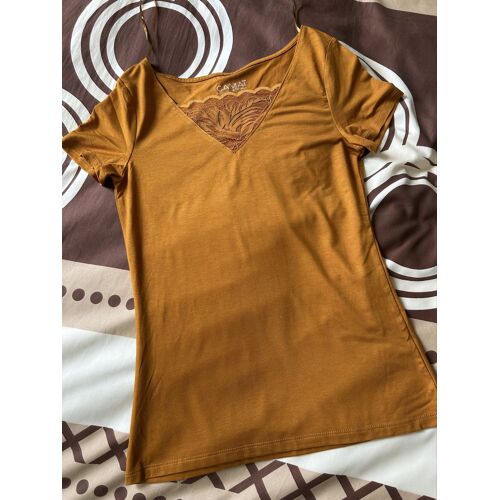 T-Shirt, Camaïeu, Couleur Caramel