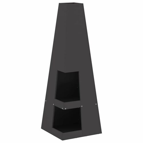 VidaXL 858946 cheminée Noir