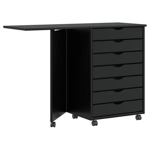 VidaXL 4015790 meuble de classement et accessoire Pin, Plastique, Bois Noir