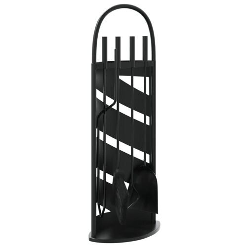 vidaXL Set d'outils de cheminée 5 pcs 23x15x66 cm acier