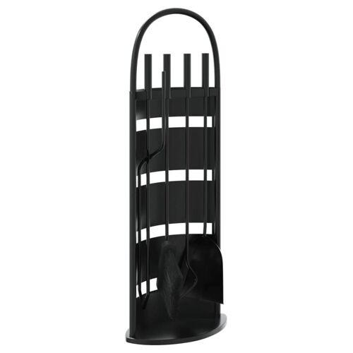 vidaXL Set d'outils de cheminée 5 pcs 23x15x66 cm acier