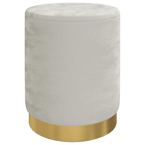VidaXL 340285 tabouret Fer, Velours de polyester Gris clair