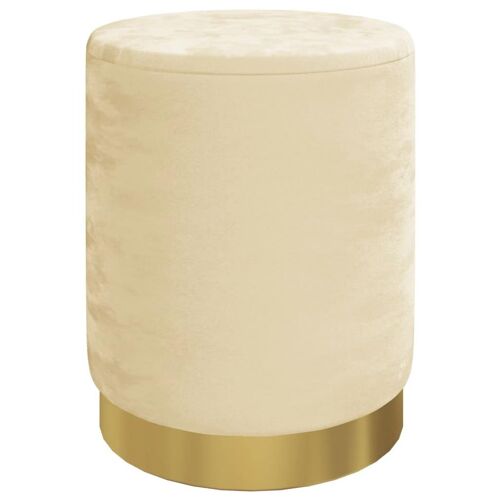 VidaXL 340287 tabouret Fer, Velours de polyester Abricot