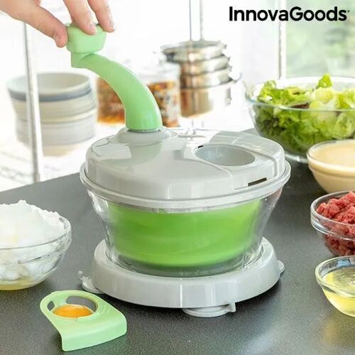 Innovagoods Centrifugeuse, Hachoir Et Mixeur À Main 4 En 1 Avec Accessoires Et Recettes Chopix - 8435527818333