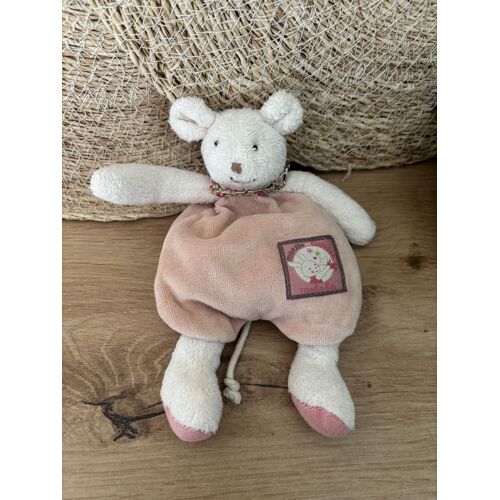 Doudou souris grelot rose myrtille et capucine moulin roty 