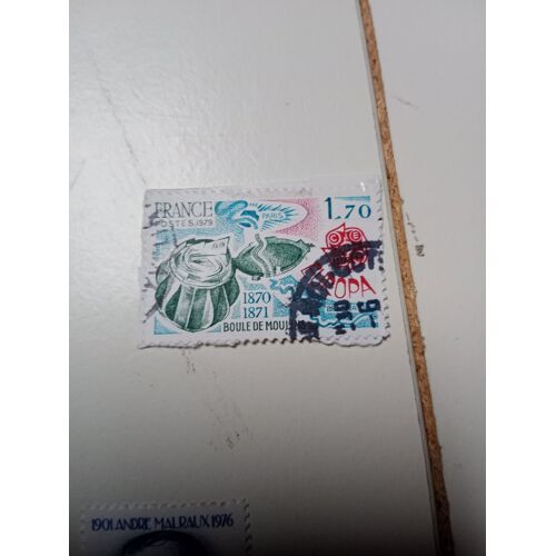 Timbre France 1,70 Yvert N° 2047 Europa Cept Boule De Moulins 1870-1871 Paris Bray-Sur-Seine De 1979