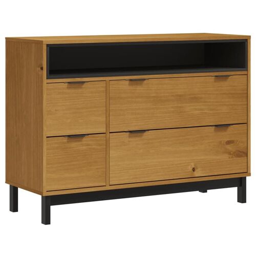 vidaXL Commode FLAM 110x40x80 cm bois de pin massif