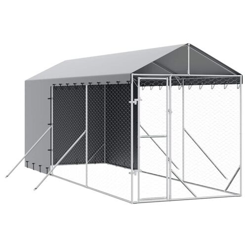 Vidaxl 3190491 Chenil Et Parcours Pour Chien Plastique, Acier