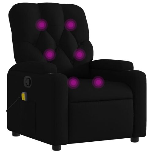 VidaXL 3206066 Fauteuil massant électrique Noir Tissu