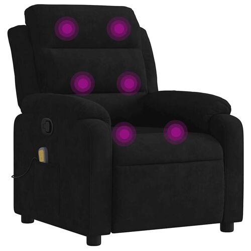 VidaXL 3206175 Fauteuil massant électrique Noir Tissu