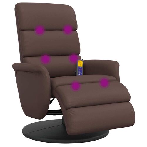 VidaXL 356726 Fauteuil massant électrique Marron Simili-cuir