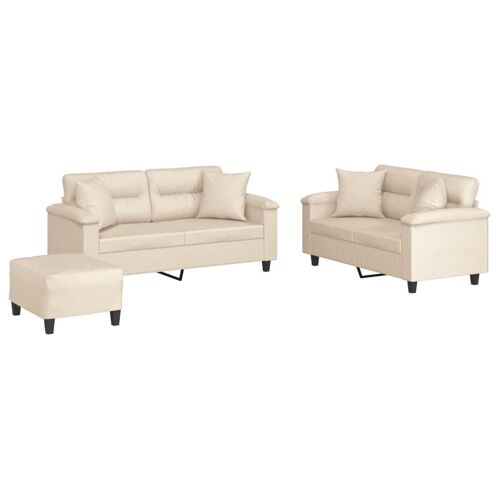 VidaXL 3202337 Ensemble de meubles de salle à manger Beige Métal, Contre-plaqué