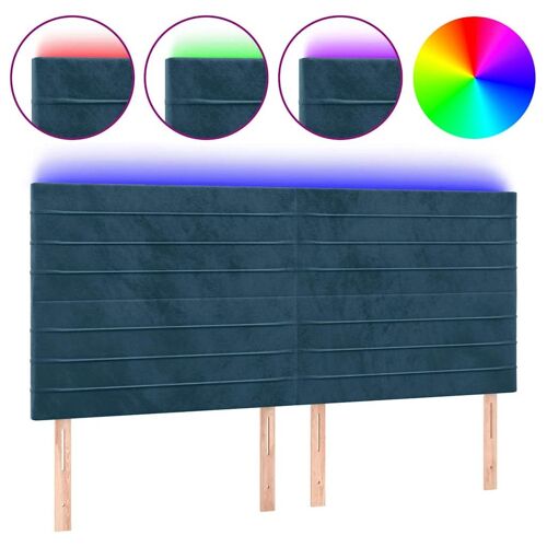 VidaXL 3122628 tête de lit et pied de lit Bleu foncé