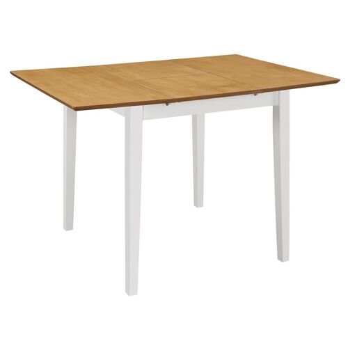 vidaXL Table à dîner extensible Blanc (80-120) x 80 x 74 cm MDF