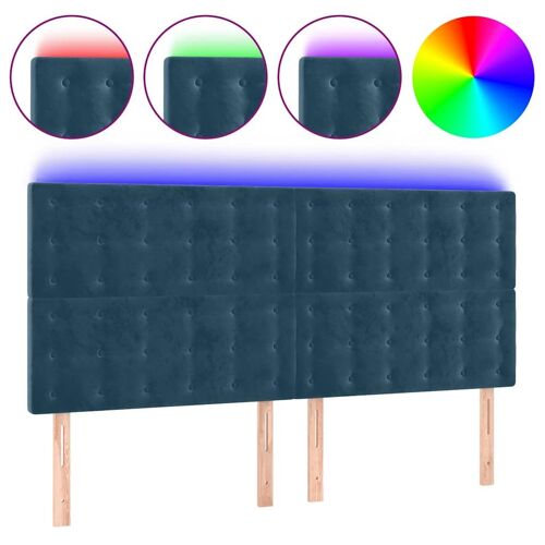 VidaXL 3122922 tête de lit et pied de lit Bleu foncé