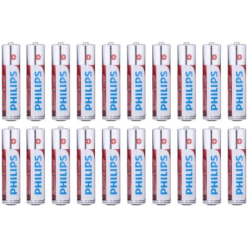 Philips Piles Aaa 20 Pièces Pack Avantageux Lr03/1,5v - Piles Alcalines - Pile Avec 10 Ans De Durée De Stockage - Jusqu'à 118 % De Plus D'énergie