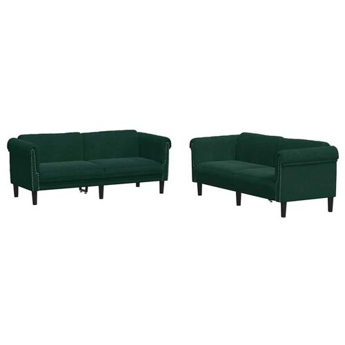 VidaXL 3209211 Ensemble de meubles de salle à manger Vert foncé Contre-plaqué, Bois