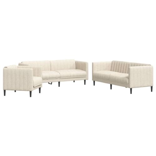 VidaXL 3209236 Ensemble de meubles de salle à manger Crème Contre-plaqué, Bois