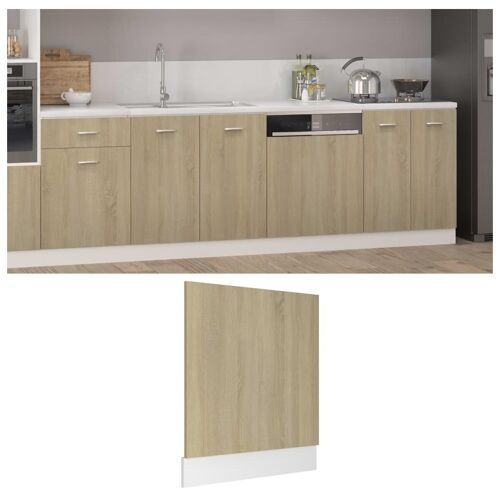 vidaXL Panneau de lave-vaisselle Chêne sonoma 59,5x3x67 cm Aggloméré