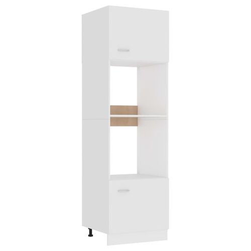 VidaXL Armoire à micro-ondes ''Lyon'' Blanc Bois d'ingénierie