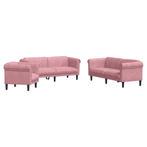 VidaXL 3209212 Ensemble de meubles de salle à manger Rose Contre-plaqué, Bois