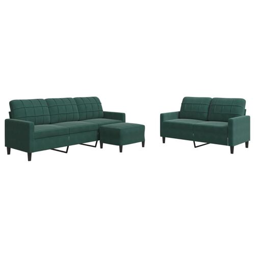 VidaXL 3278403 Ensemble de meubles de salle à manger Vert foncé Métal, Contre-plaqué