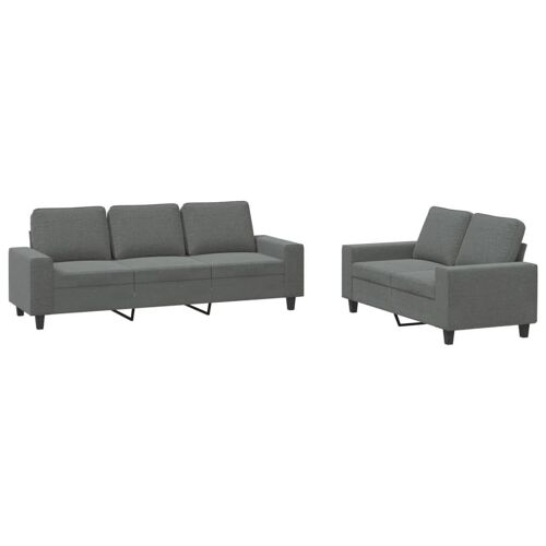 VidaXL 3201899 Ensemble de meubles de salle à manger Gris foncé Métal, Contre-plaqué