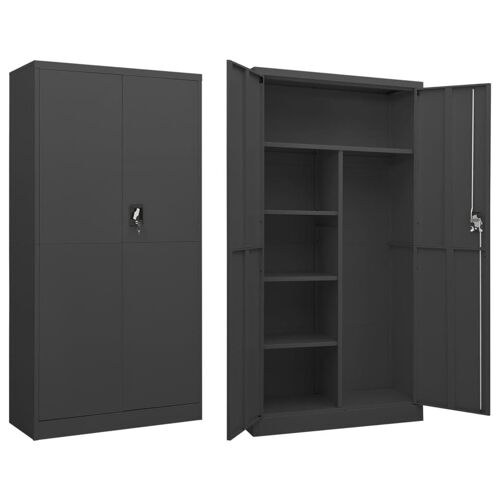 vidaXL Armoire à casiers Anthracite 90x40x180 cm Acier