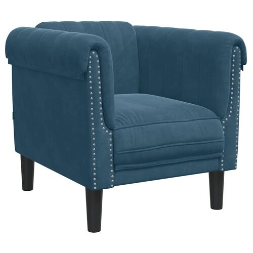 VidaXL 372573 Ensemble de meubles de salle à manger Bleu Contre-plaqué, Bois