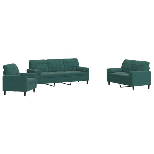 VidaXL 3278383 Ensemble de meubles de salle à manger Vert foncé Métal, Contre-plaqué