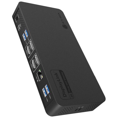 ICY BOX IB-DK2255AC Avec fil USB 3.2 Gen 2 (3.1 Gen 2) Type-C Noir