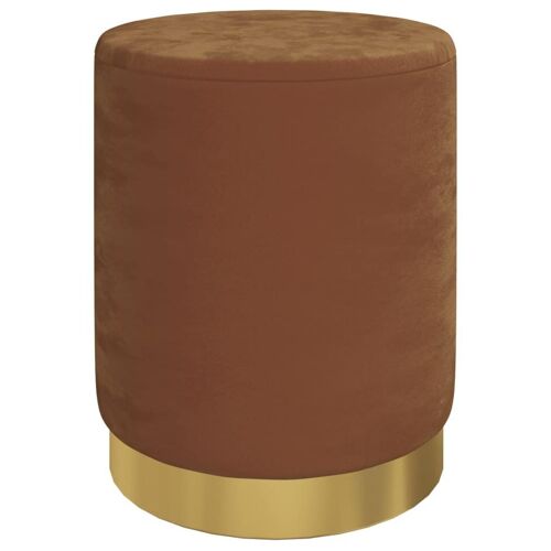VidaXL 340289 tabouret Fer, Velours de polyester Marron