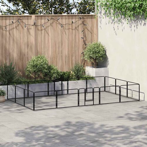 Vidaxl 275492 Chenil Et Parcours Pour Chien Acier