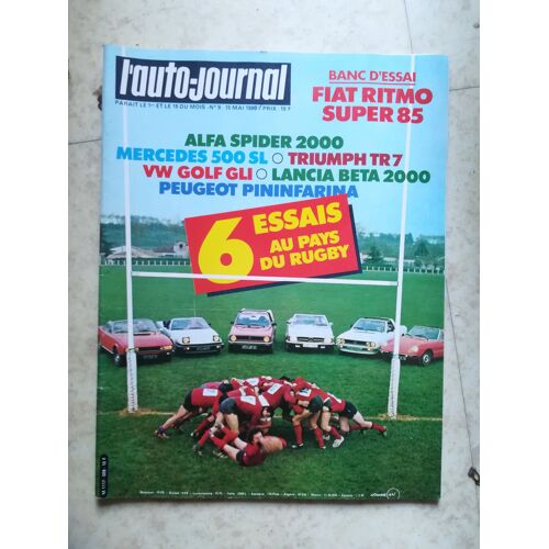 Auto Journal 9 De 1981 Argo,Fiat Ritmo 85 Super,Alfa Spider 2000,Mercedes 500 Sl,Triumph Tr7,Golf Gli,Lancia Beta 2000,Peugeot Cab Pininfarina,Adria Evasion E520f,Safari