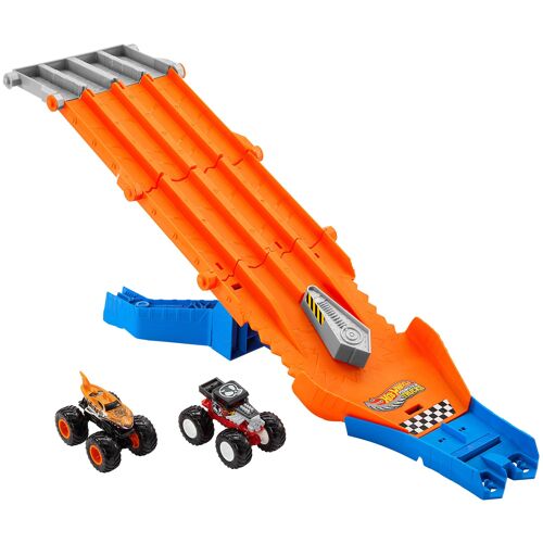 Hot Wheels Monster Trucks -Coffret Duel Sur La Rampe Sharks Vs. Dinos