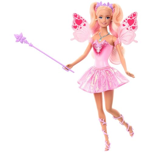 Barbie Barbie-Poupée Barbie Fée-Ailes et tenue avec changement de couleur