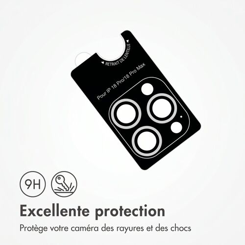 imoshion Lot de 2 protections d'objectif de caméra pour iPhone 18 Pro / 18 Pro Max Argent