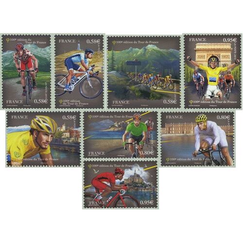 France 2013, Très Belle Série Complète Neuve** Luxe, 100ème Édition Du Tour De France Cycliste, Timbres Yvert 4755 4756 4757 4758 4759 4760 4761 4762.