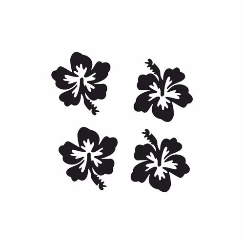 Autocollant Rifrangente Fiore (Noir)