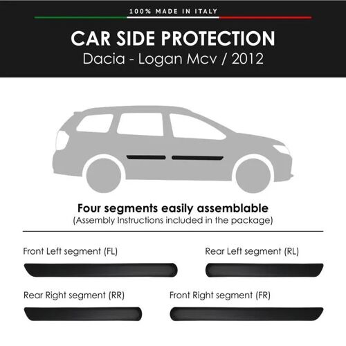 Modanature Laterali Pour Dacia Avec Biadesivo 3m, Logan Mcv