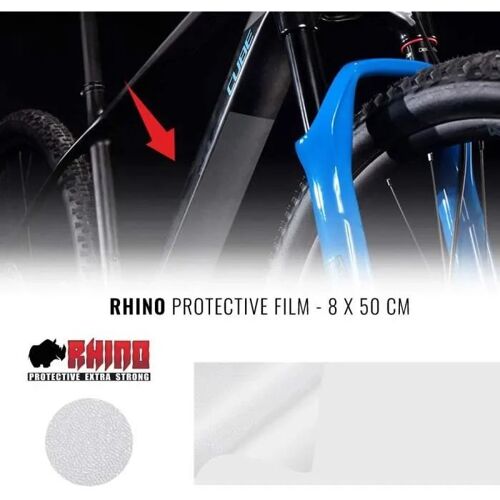 Film Adhésif - Rhino - Protection Cadre Vélo - Transparent - 8 X 50 Cm - Anti-Rayures