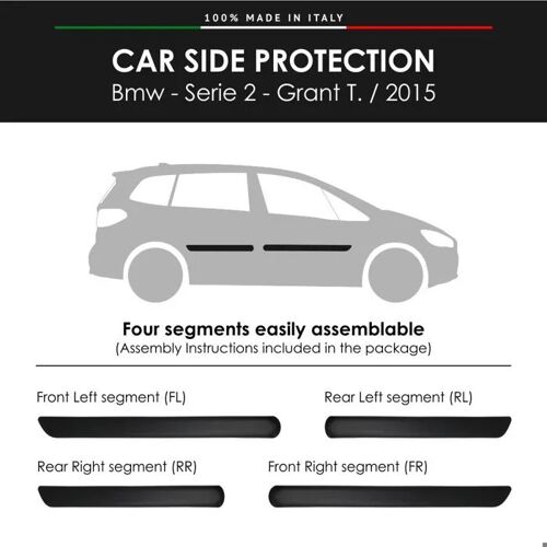 Modanature Laterali Pour Bmw Avec Biadesivo 3m, Serie 2 G. T.