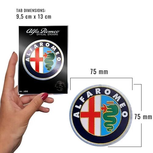 Alfa Romeo Anni 80 Autocollants Chrome Tabs, 1 Logo