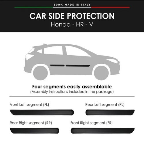 Modanature Laterali Pour Honda Avec Biadesivo 3m, Hr-V