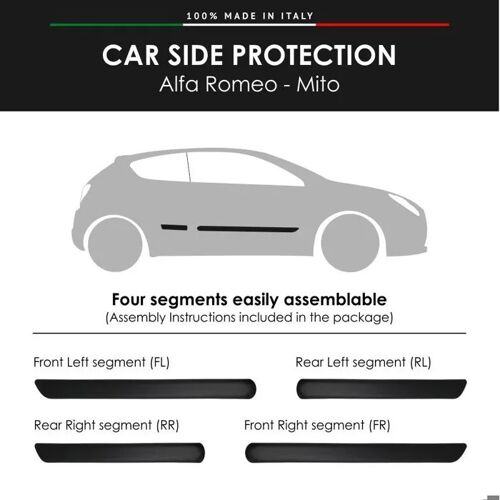 Modanature Laterali Pour Alfa Romeo Avec Biadesivo 3m, Mito