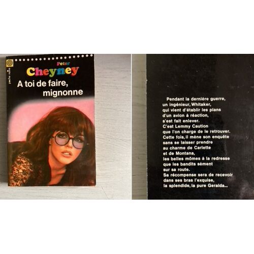 Peter Cheyney : A Toi De Faire, Mignonne - Poche Noire