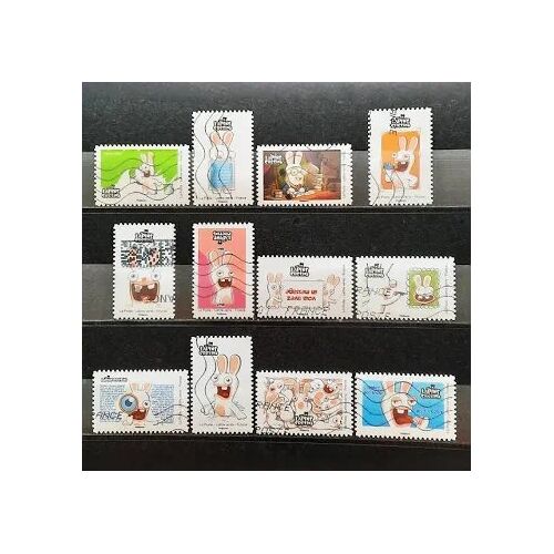 "Les Lapins Crétins" Dessins Humoristiques Série Complète Année 2020 Autoadhésifs N° 1885 1886 1887 1888 1889 1890 1891 1892 1893 1894 1895 1896 Yvert Et Tellier